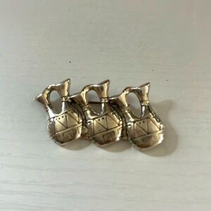 Old Pueblo Wedding Vases Vintage Sterling Silver Brooch Pin